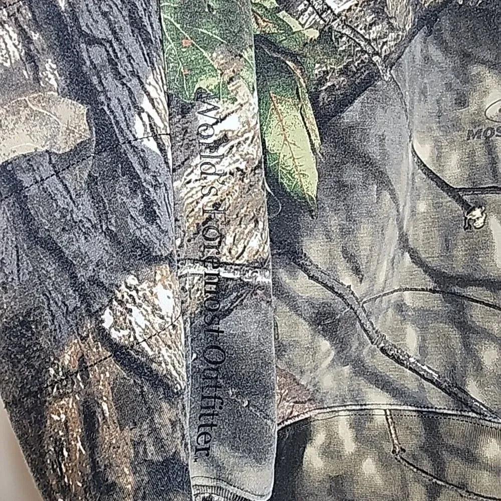 Cabela's Full Zip Hooded Mens XL Mossy Oak Break-Up Country Camo Fleece Hunting